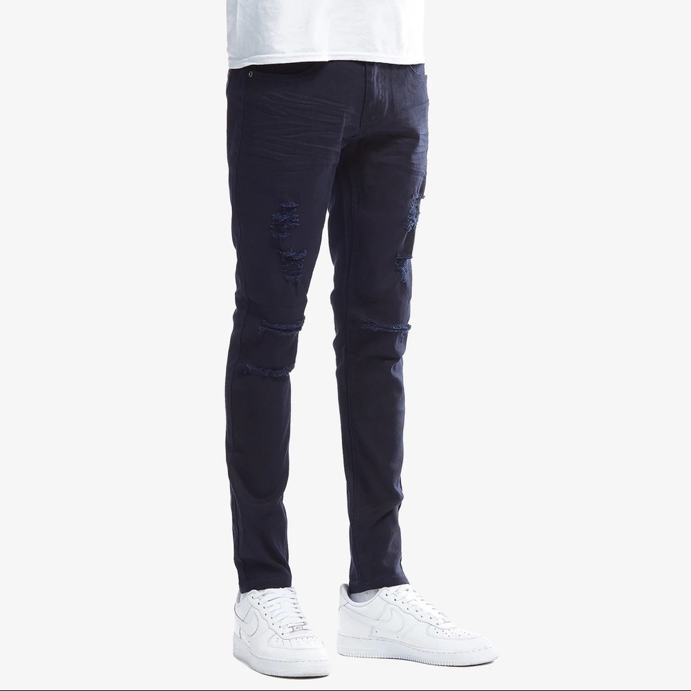 Copper Rivet Navy Denim Pant